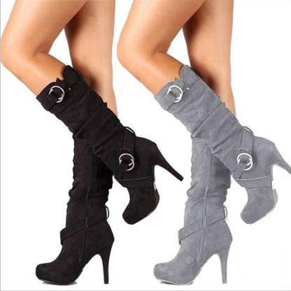 Women's Slouchy Knee-High Stiletto Boots