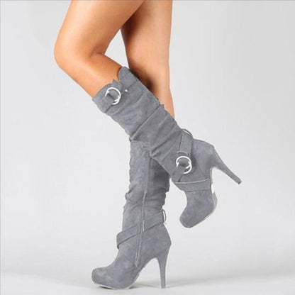 Women's Slouchy Knee-High Stiletto Boots